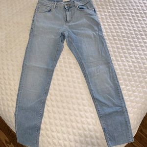 Asos Cropped Light Washed Slim Jeans